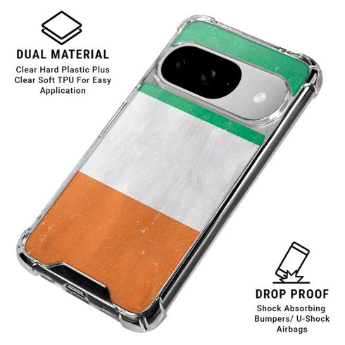 Ireland Flag Distressed Google Pixel 10 Clear Case